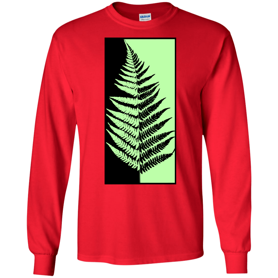 T-Shirts Red / S Fern Press Men's Long Sleeve T-Shirt