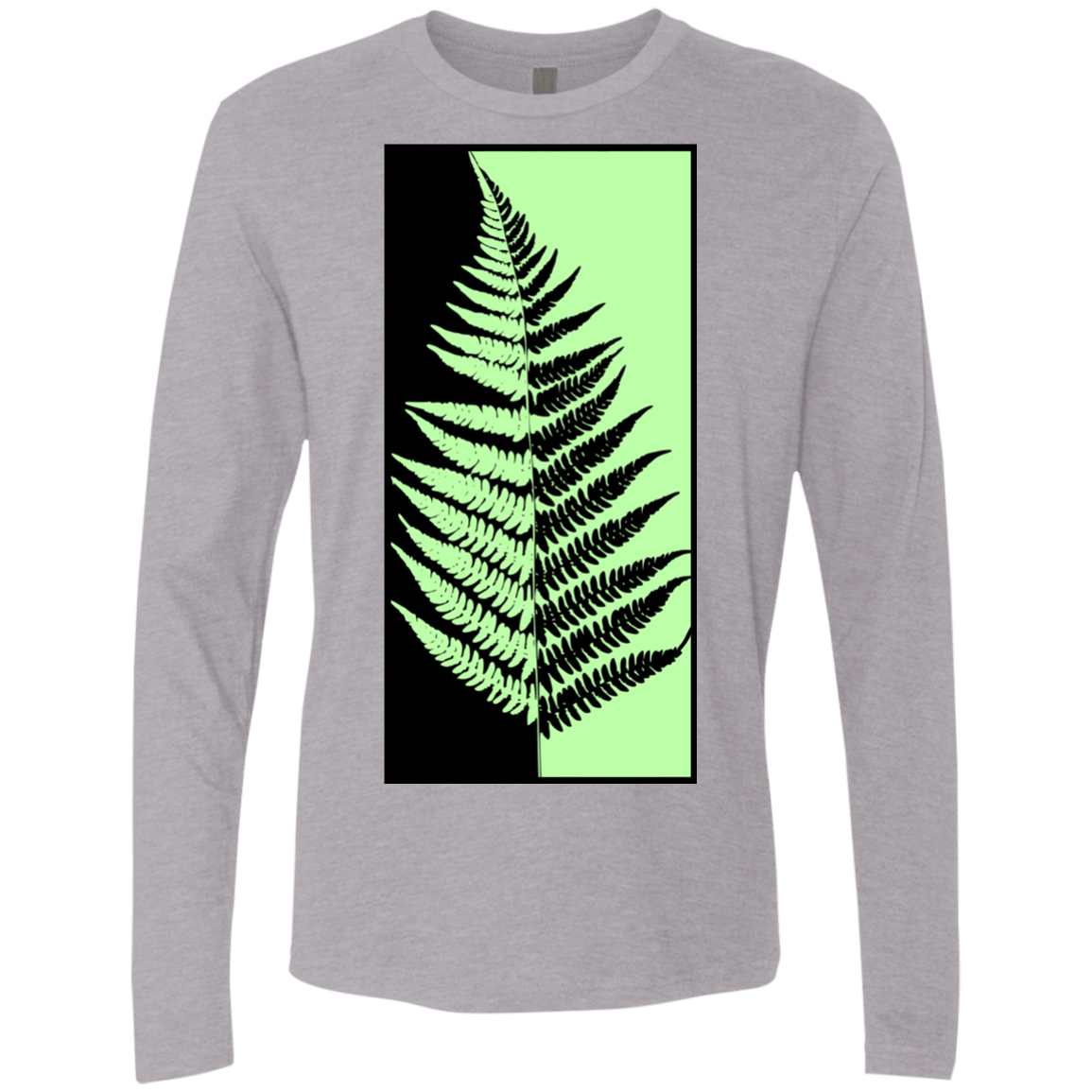 T-Shirts Heather Grey / S Fern Press Men's Premium Long Sleeve