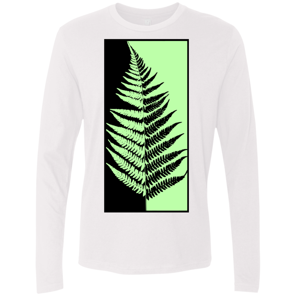 T-Shirts White / S Fern Press Men's Premium Long Sleeve