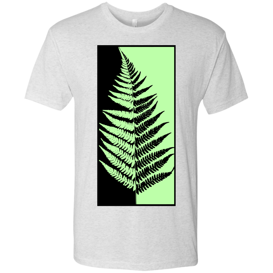 T-Shirts Heather White / S Fern Press Men's Triblend T-Shirt