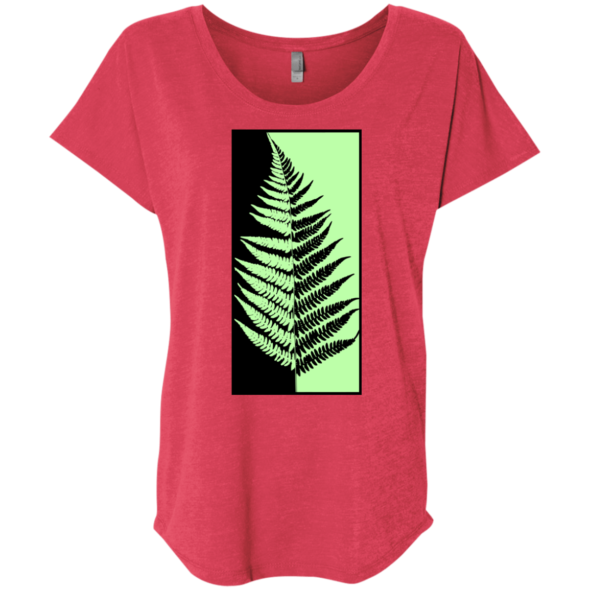 T-Shirts Vintage Red / X-Small Fern Press Triblend Dolman Sleeve