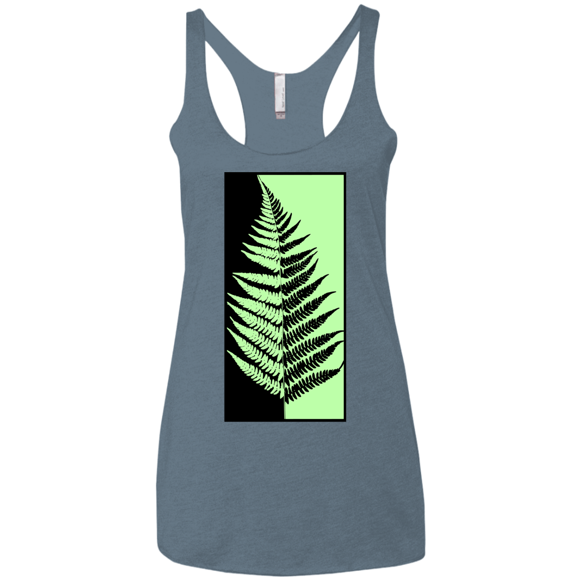 T-Shirts Indigo / X-Small Fern Press Women's Triblend Racerback Tank