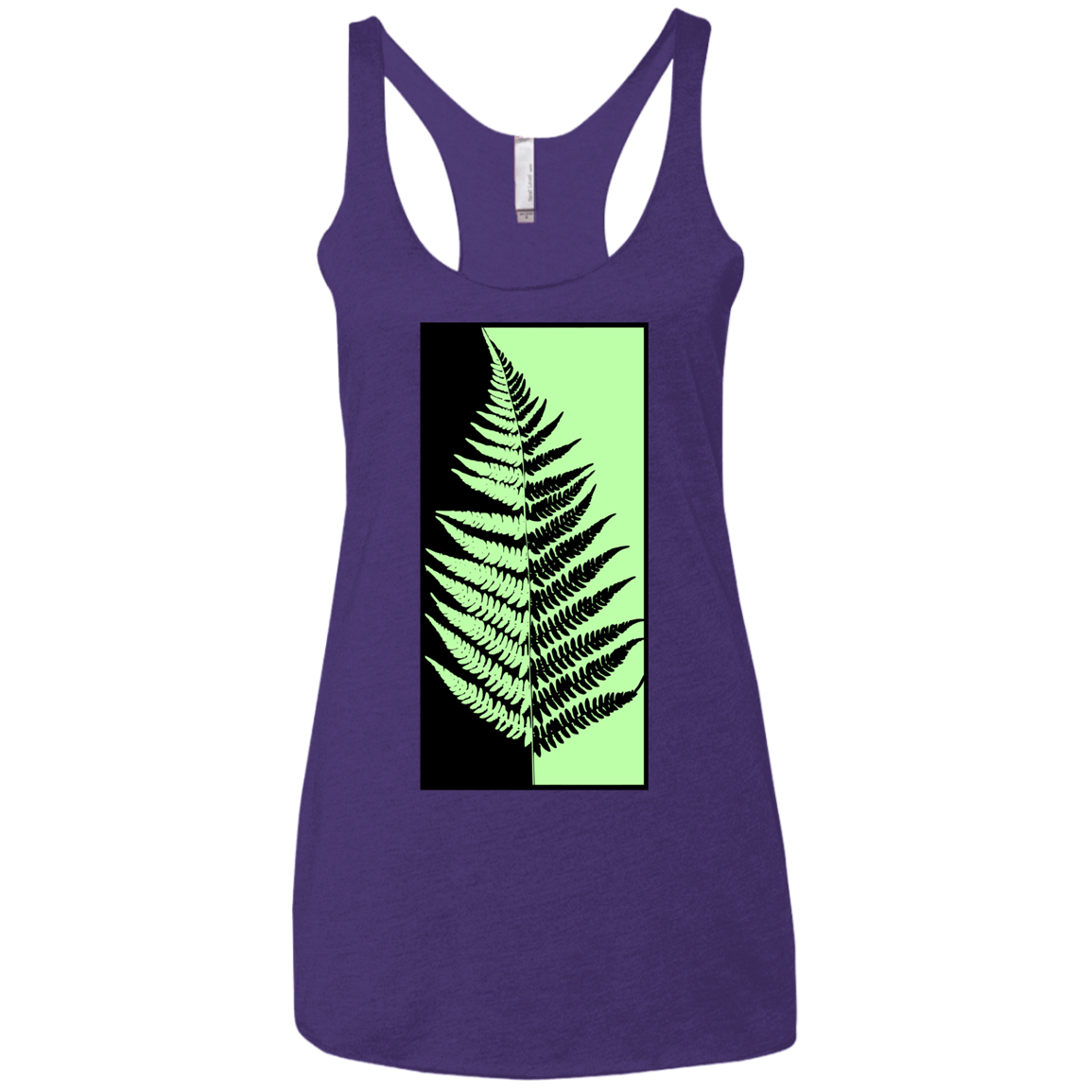T-Shirts Purple Rush / X-Small Fern Press Women's Triblend Racerback Tank