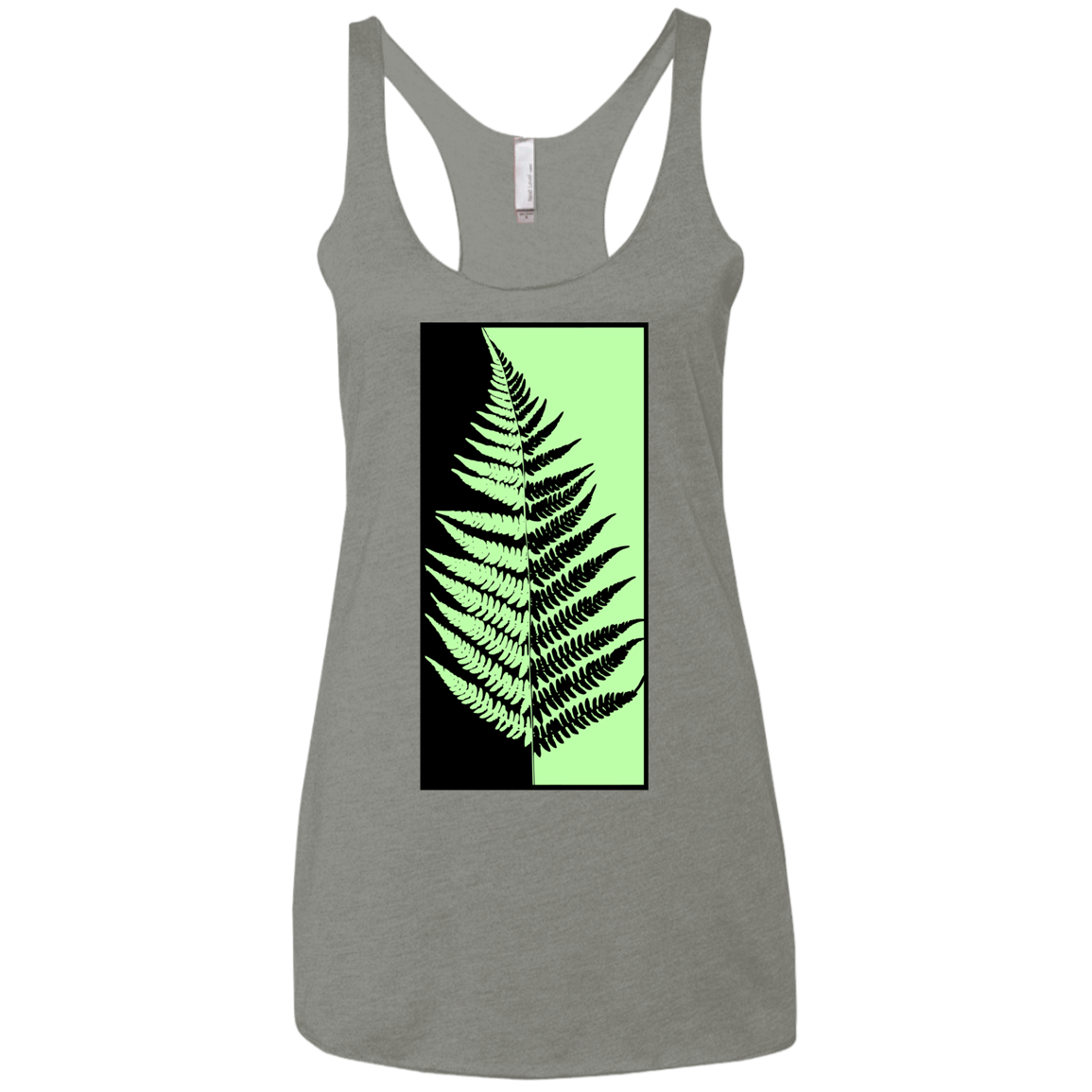 T-Shirts Venetian Grey / X-Small Fern Press Women's Triblend Racerback Tank