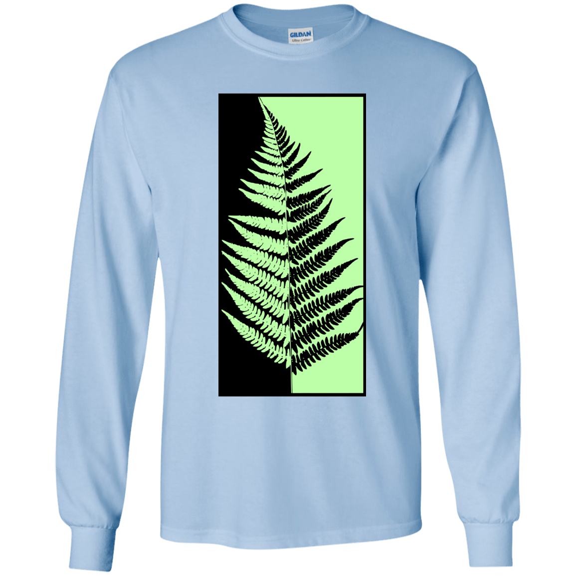 T-Shirts Light Blue / YS Fern Press Youth Long Sleeve T-Shirt