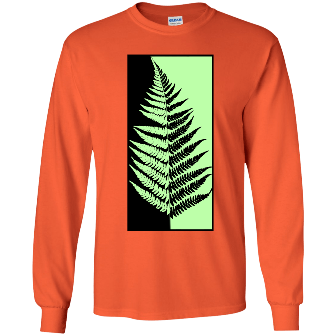 T-Shirts Orange / YS Fern Press Youth Long Sleeve T-Shirt