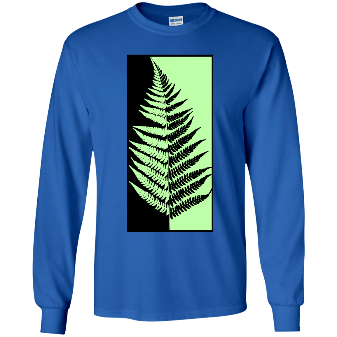 T-Shirts Royal / YS Fern Press Youth Long Sleeve T-Shirt
