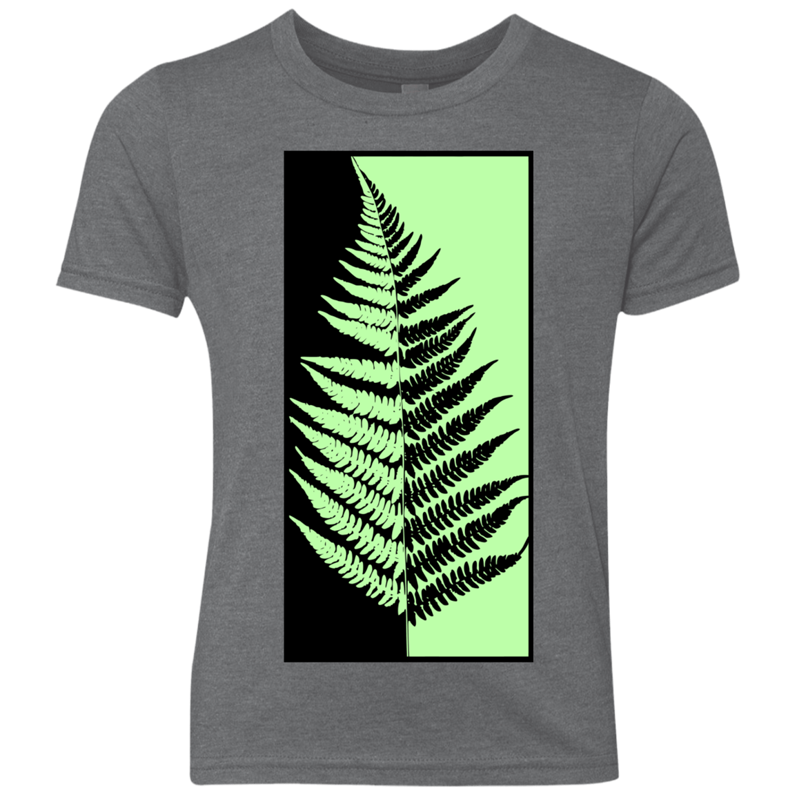 T-Shirts Premium Heather / YXS Fern Press Youth Triblend T-Shirt