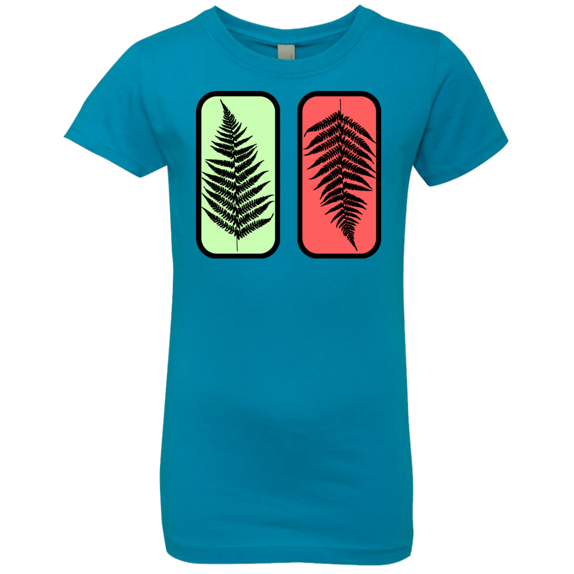 T-Shirts Turquoise / YXS Ferns Girls Premium T-Shirt