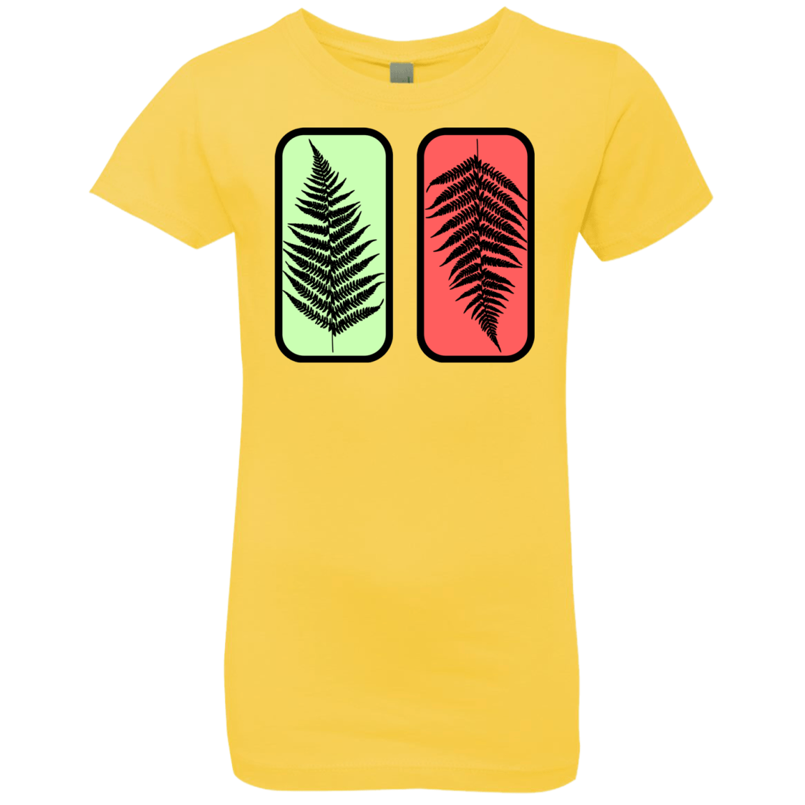 T-Shirts Vibrant Yellow / YXS Ferns Girls Premium T-Shirt