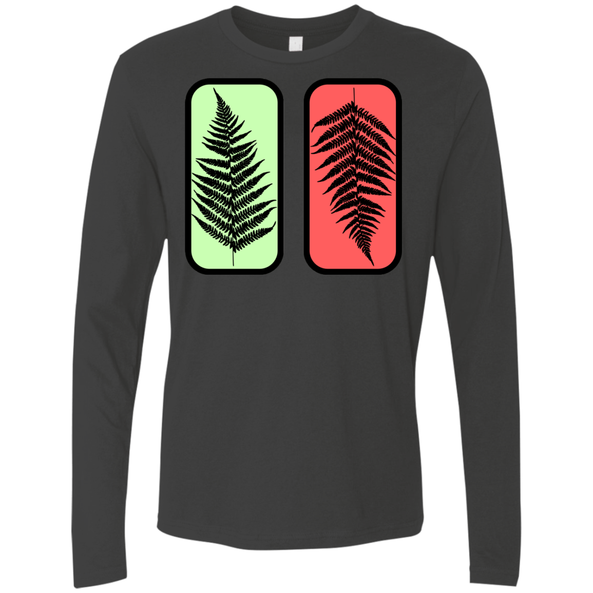 T-Shirts Heavy Metal / S Ferns Men's Premium Long Sleeve