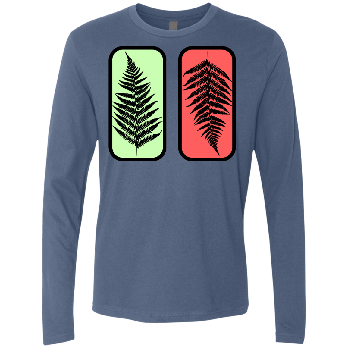 T-Shirts Indigo / S Ferns Men's Premium Long Sleeve