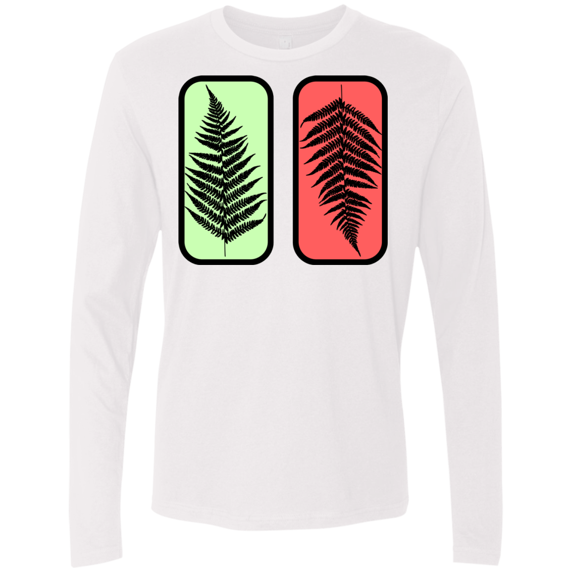 T-Shirts White / S Ferns Men's Premium Long Sleeve