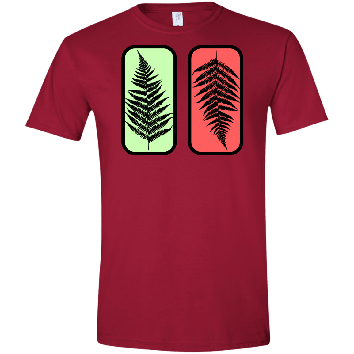 T-Shirts Cardinal Red / S Ferns Men's Semi-Fitted Softstyle