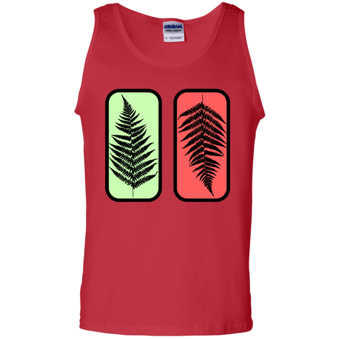 T-Shirts Red / S Ferns Men's Tank Top