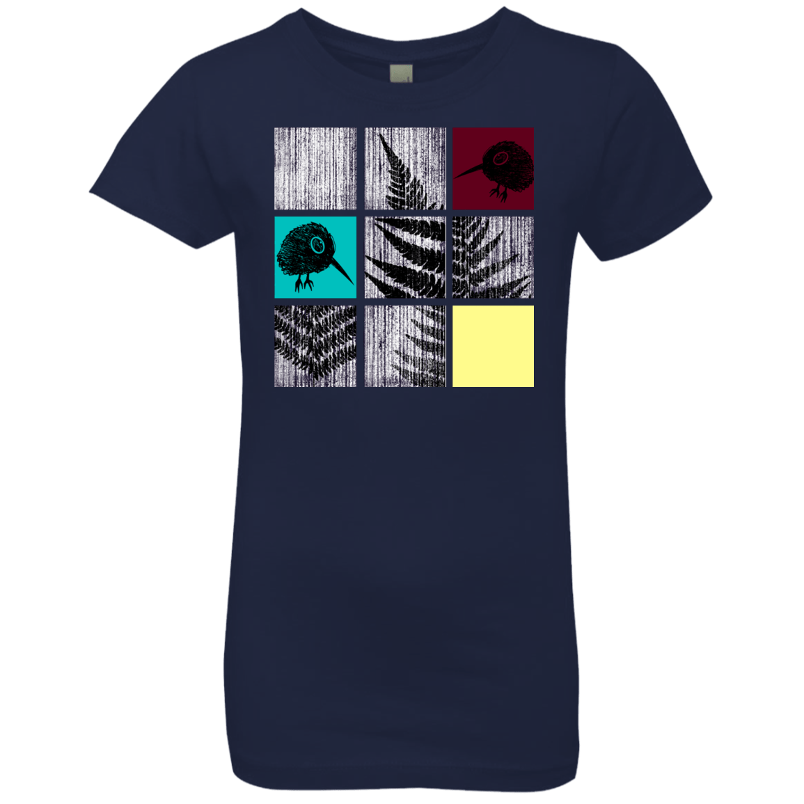 T-Shirts Midnight Navy / YXS Ferns n Chicks Girls Premium T-Shirt