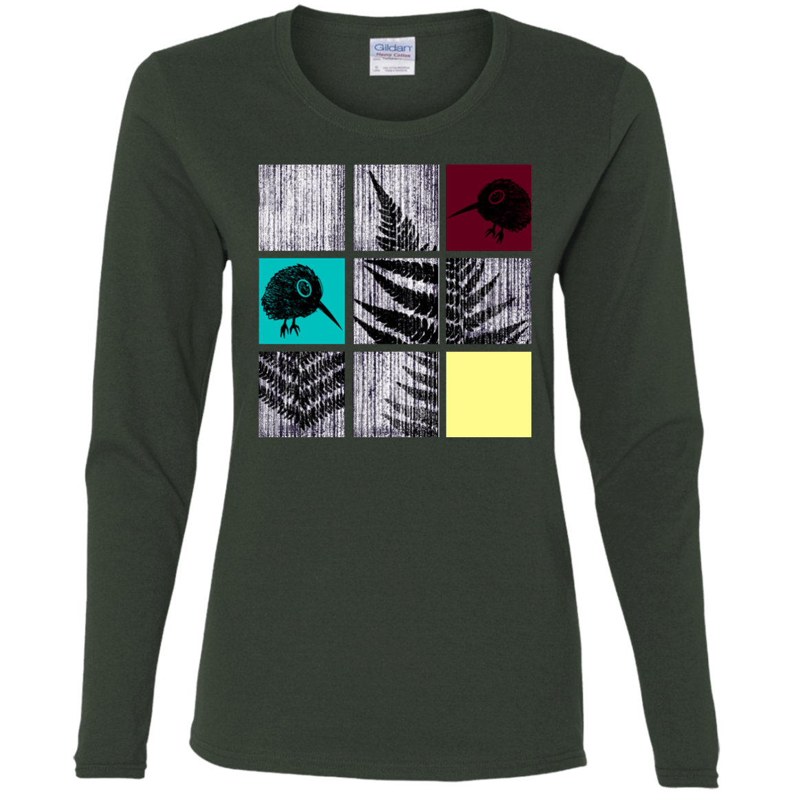 T-Shirts Forest / S Ferns n Chicks Women's Long Sleeve T-Shirt