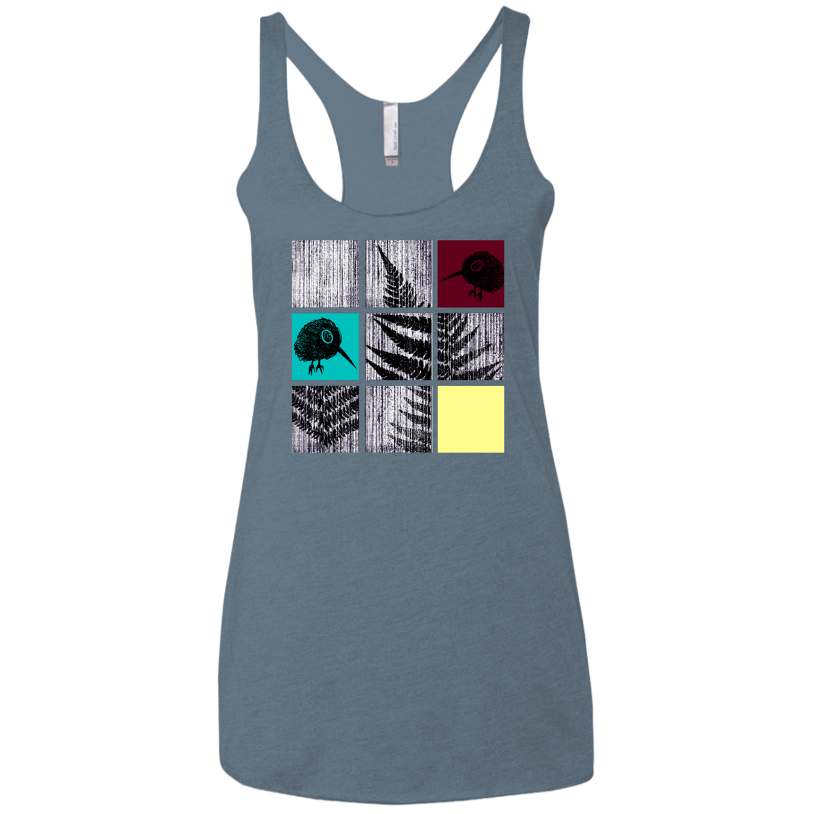 T-Shirts Indigo / X-Small Ferns n Chicks Women's Triblend Racerback Tank