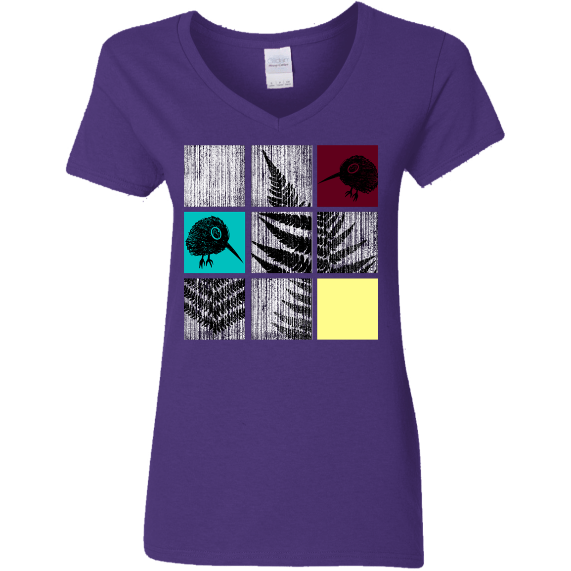 T-Shirts Purple / S Ferns n Chicks Women's V-Neck T-Shirt