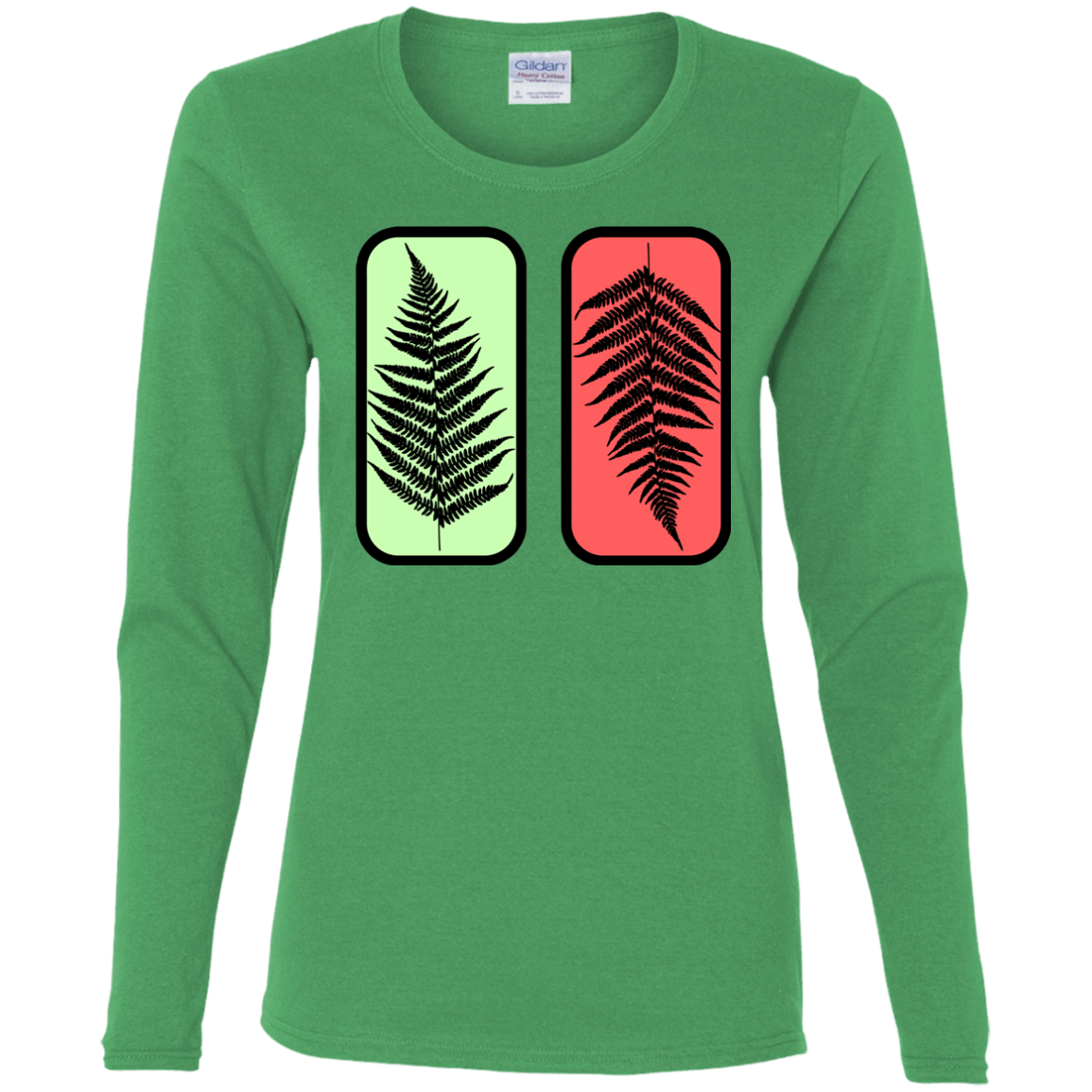 T-Shirts Irish Green / S Ferns Women's Long Sleeve T-Shirt