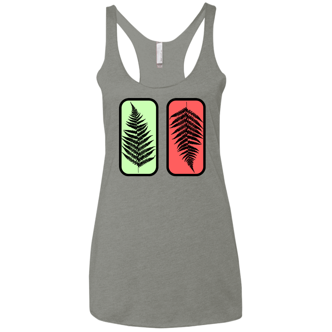 T-Shirts Venetian Grey / X-Small Ferns Women's Triblend Racerback Tank
