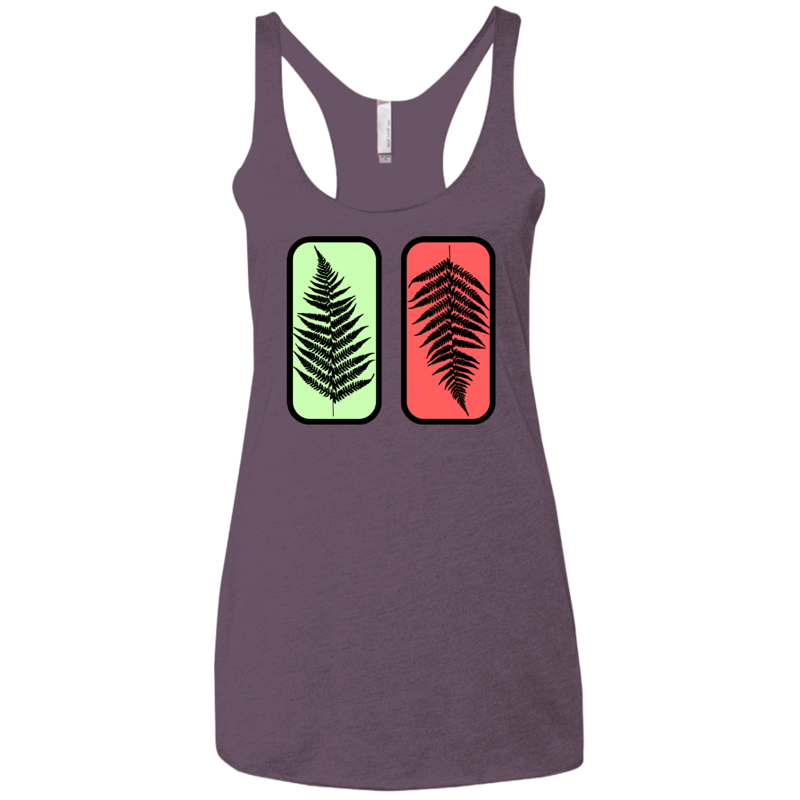 T-Shirts Vintage Purple / X-Small Ferns Women's Triblend Racerback Tank