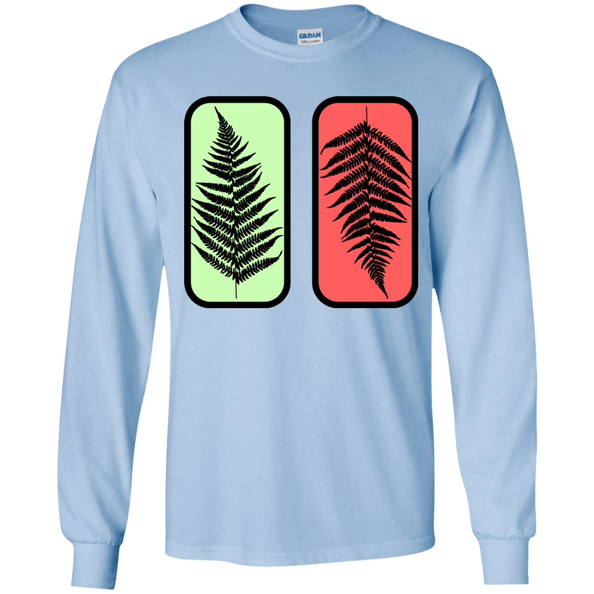 T-Shirts Light Blue / YS Ferns Youth Long Sleeve T-Shirt