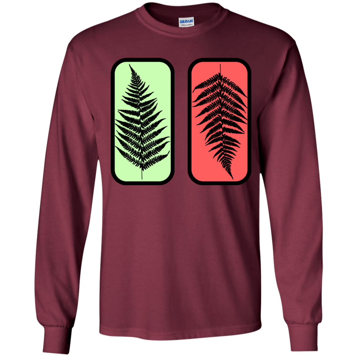 T-Shirts Maroon / YS Ferns Youth Long Sleeve T-Shirt