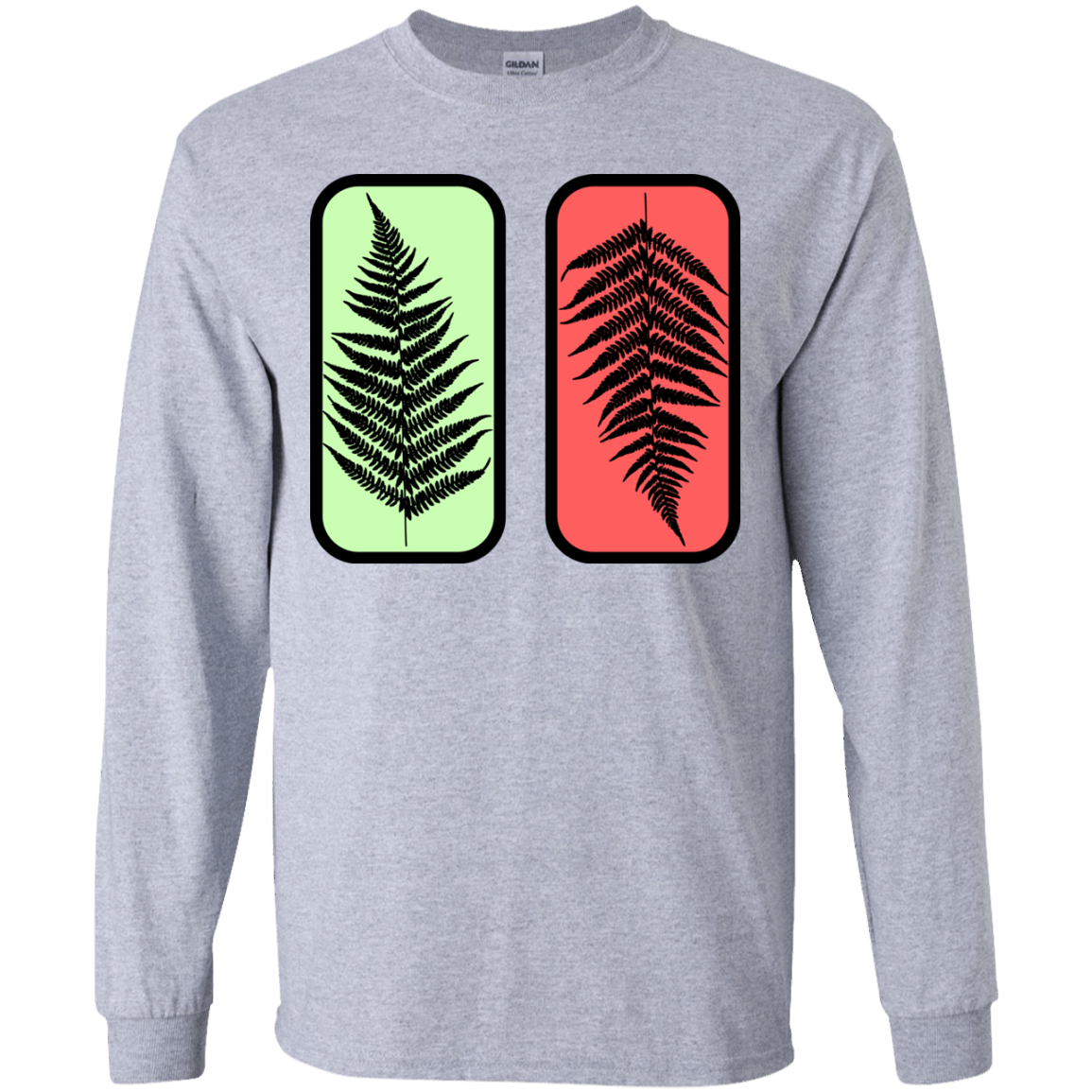 T-Shirts Sport Grey / YS Ferns Youth Long Sleeve T-Shirt