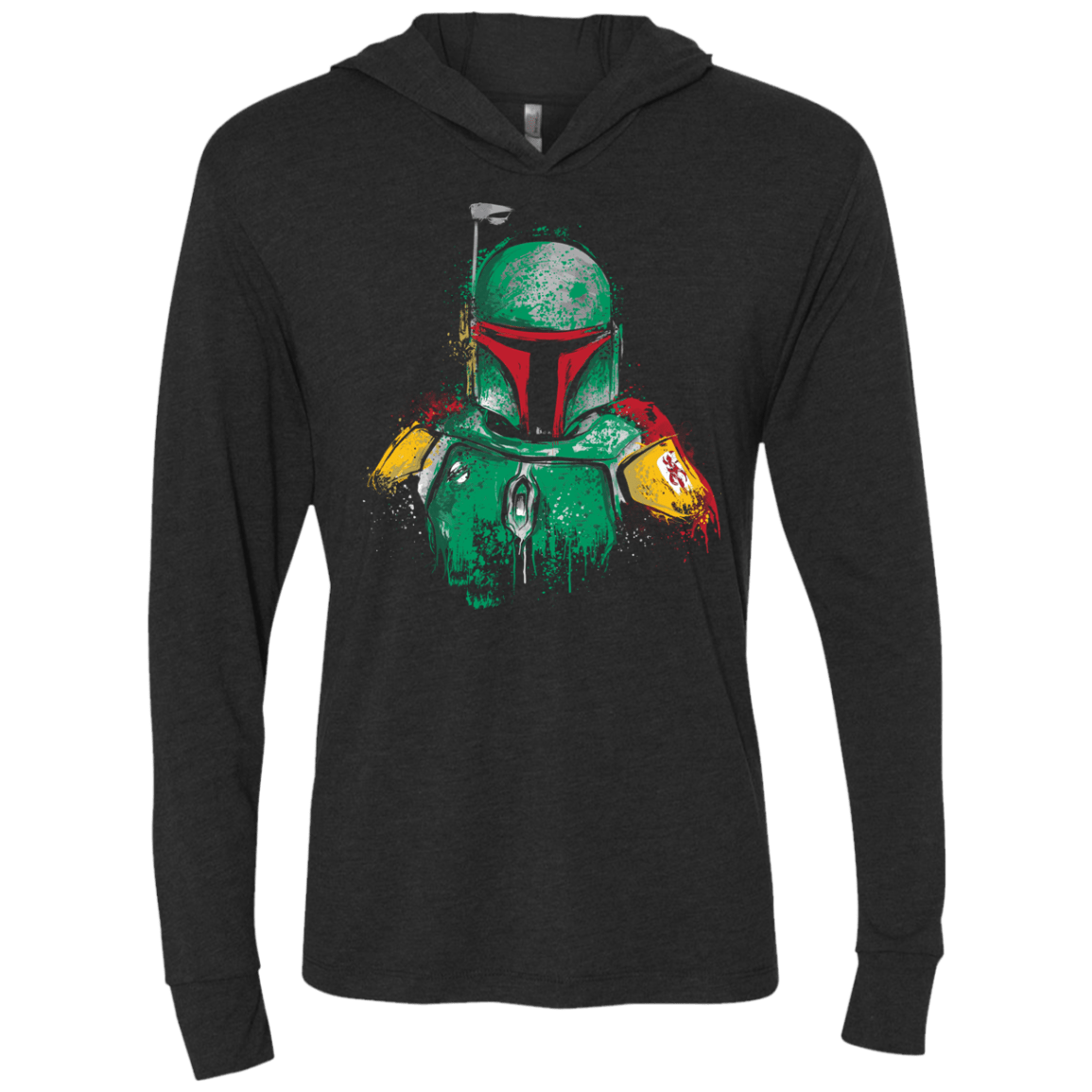 T-Shirts Vintage Black / X-Small FETT ARMOR Triblend Long Sleeve Hoodie Tee
