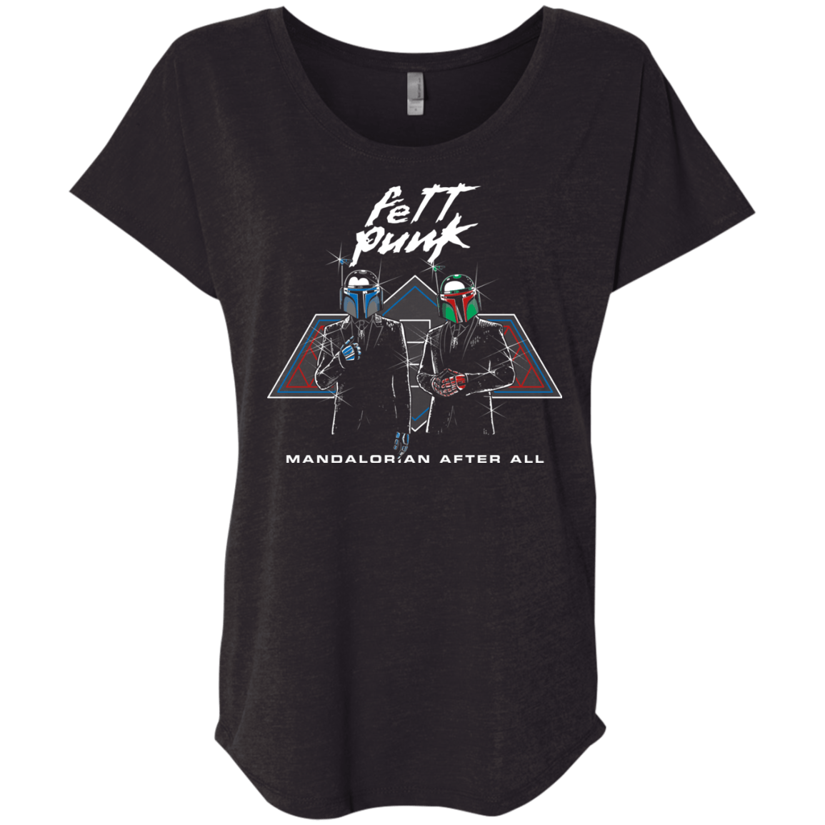 T-Shirts Vintage Black / X-Small Fett Punk Triblend Dolman Sleeve