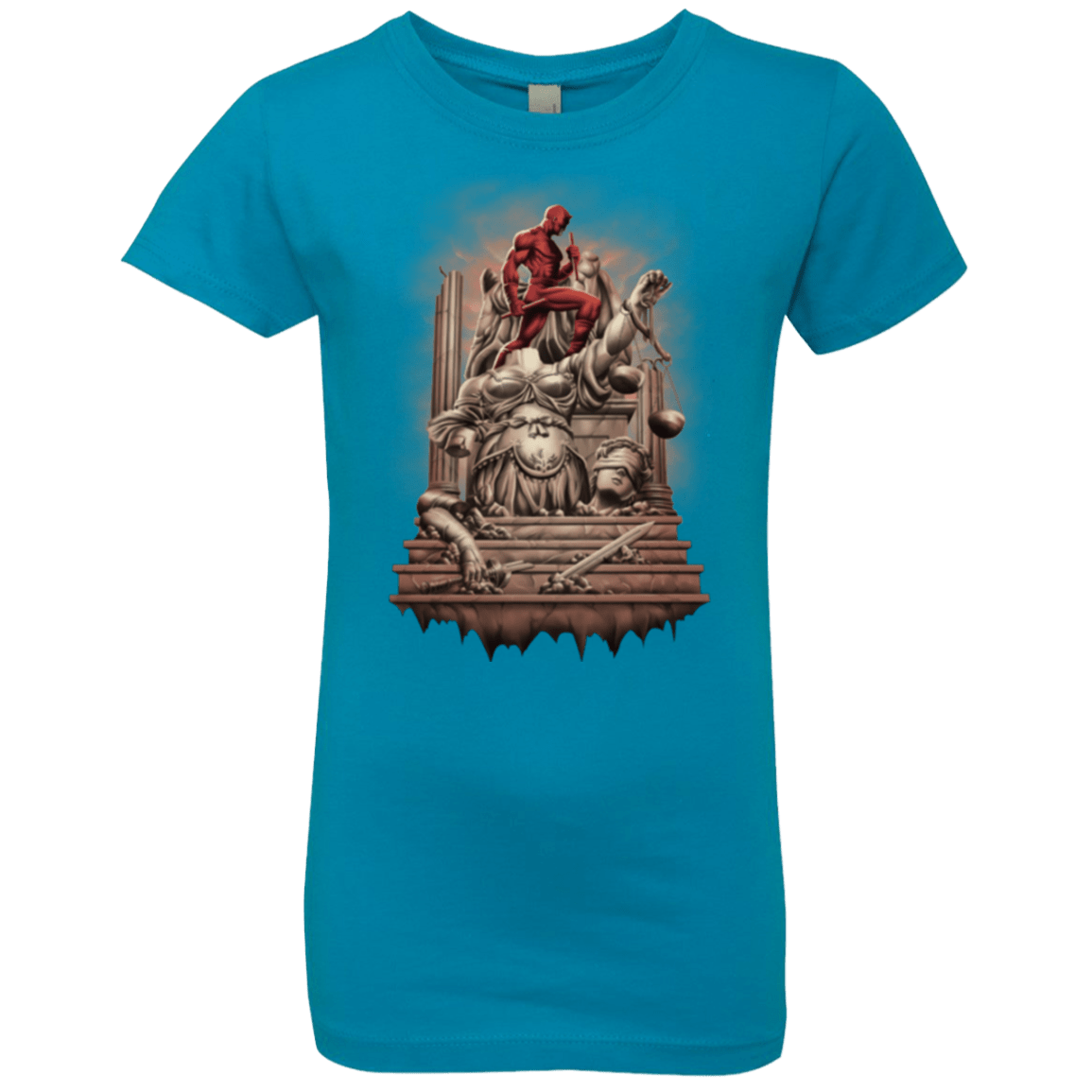 T-Shirts Turquoise / YXS Fiat Justitia Ruat Caelum Girls Premium T-Shirt