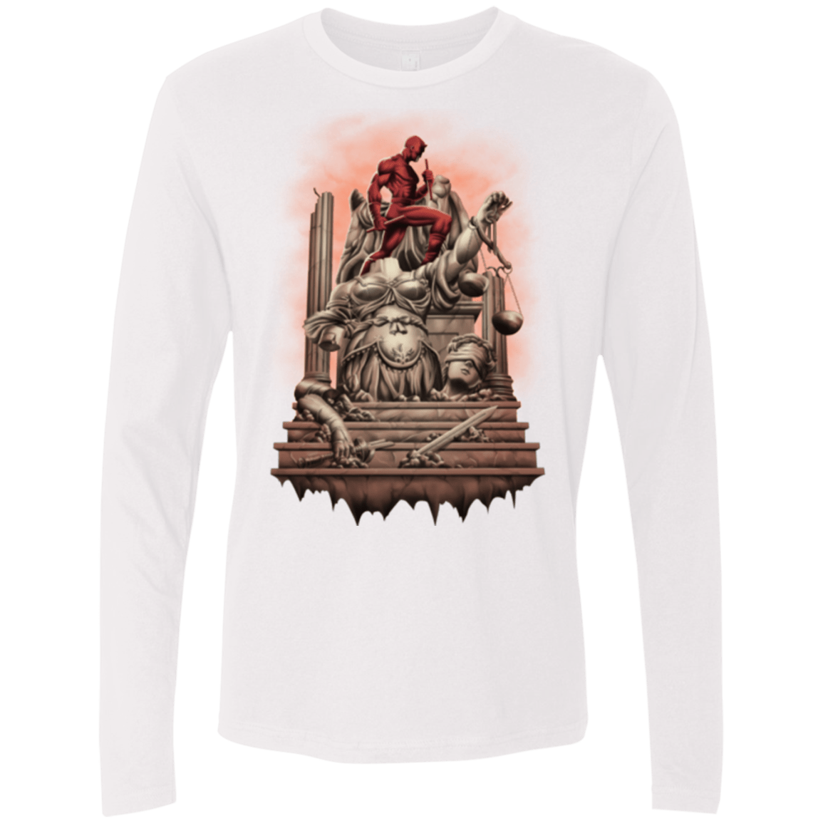 T-Shirts White / Small Fiat Justitia Ruat Caelum Men's Premium Long Sleeve