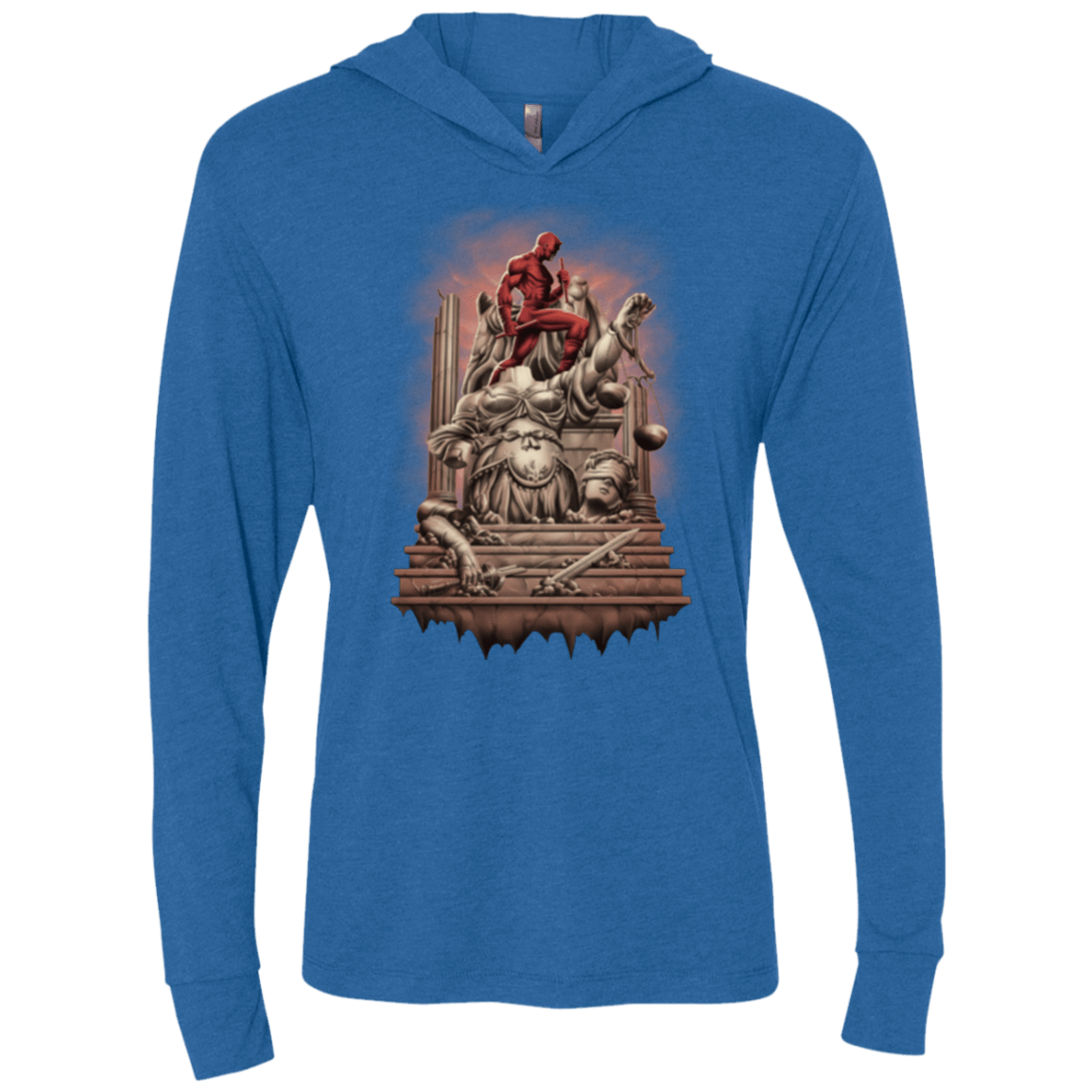 T-Shirts Vintage Royal / X-Small Fiat Justitia Ruat Caelum Triblend Long Sleeve Hoodie Tee