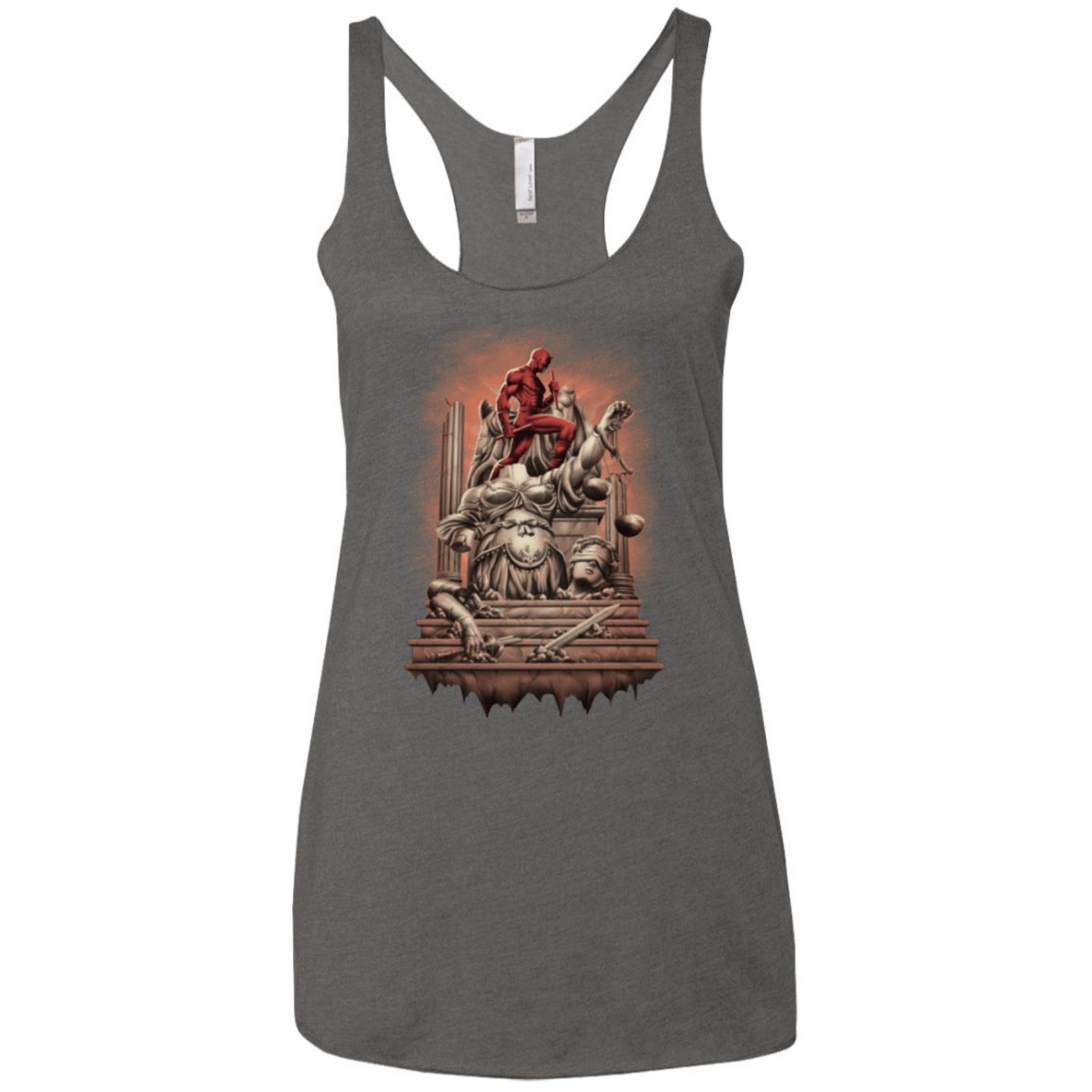 T-Shirts Premium Heather / X-Small Fiat Justitia Ruat Caelum Women's Triblend Racerback Tank