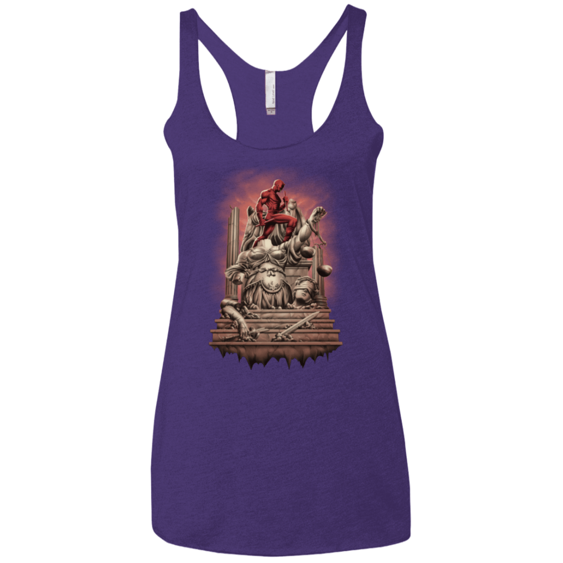 T-Shirts Purple / X-Small Fiat Justitia Ruat Caelum Women's Triblend Racerback Tank