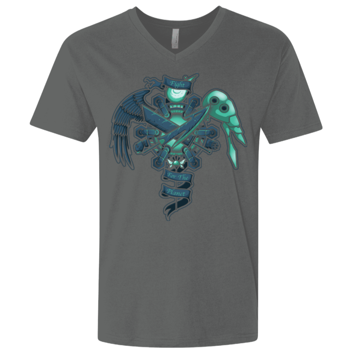 T-Shirts Heavy Metal / X-Small FIGHT FOR THE PLANET Men's Premium V-Neck
