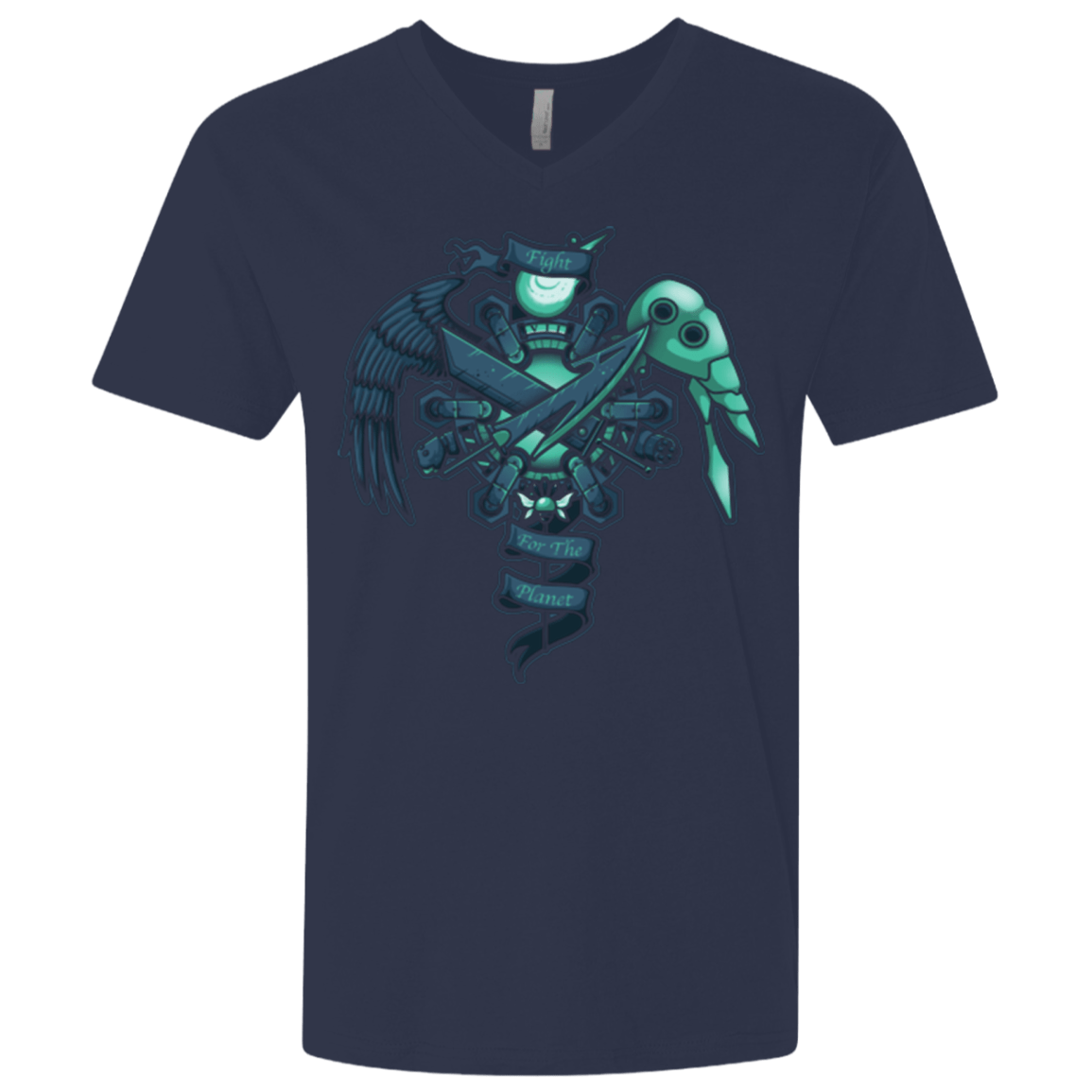 T-Shirts Midnight Navy / X-Small FIGHT FOR THE PLANET Men's Premium V-Neck