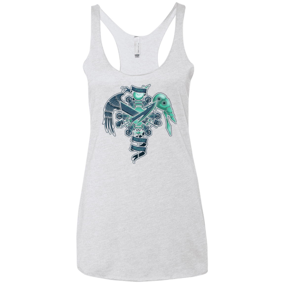 T-Shirts Heather White / X-Small FIGHT FOR THE PLANET Women's Triblend Racerback Tank