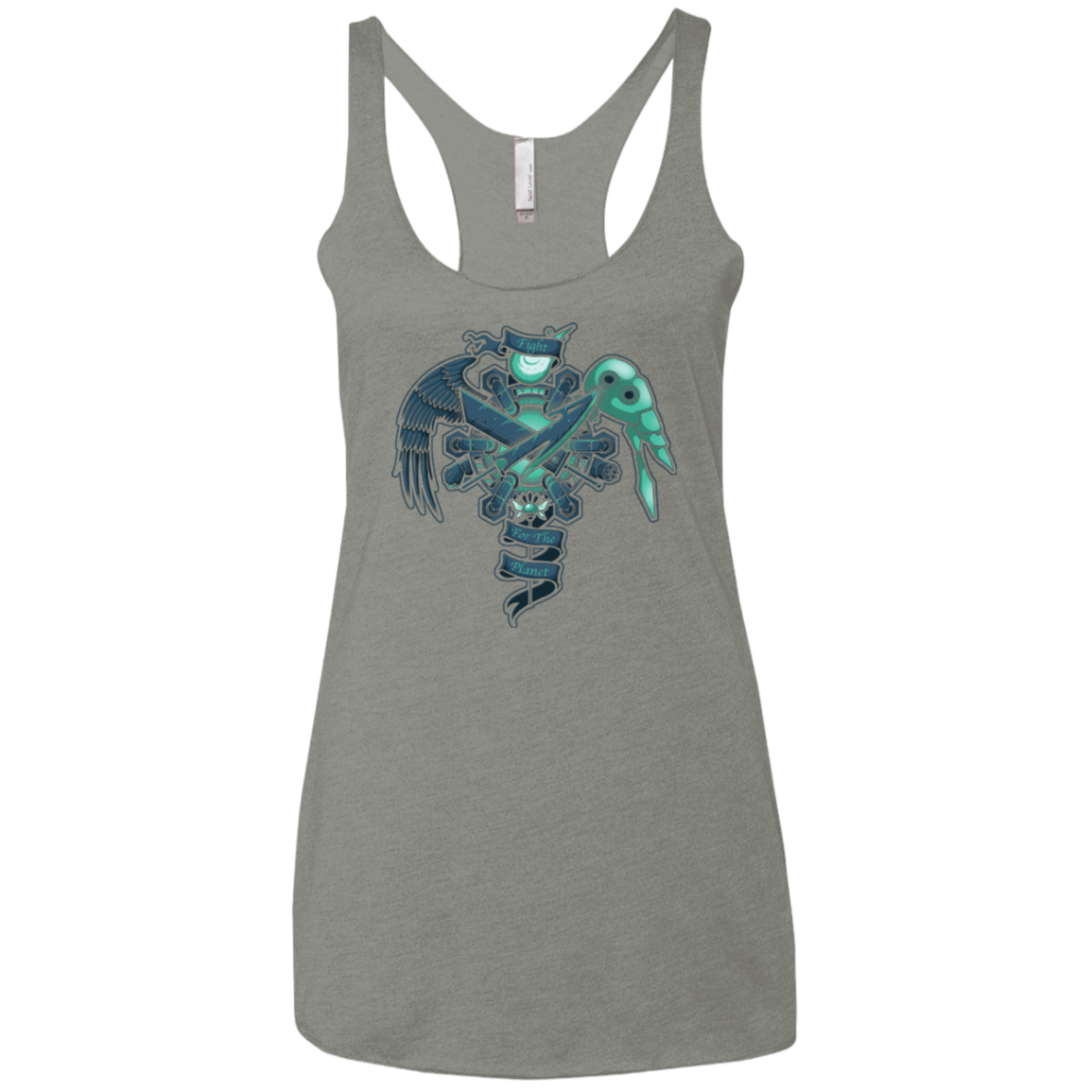 T-Shirts Venetian Grey / X-Small FIGHT FOR THE PLANET Women's Triblend Racerback Tank