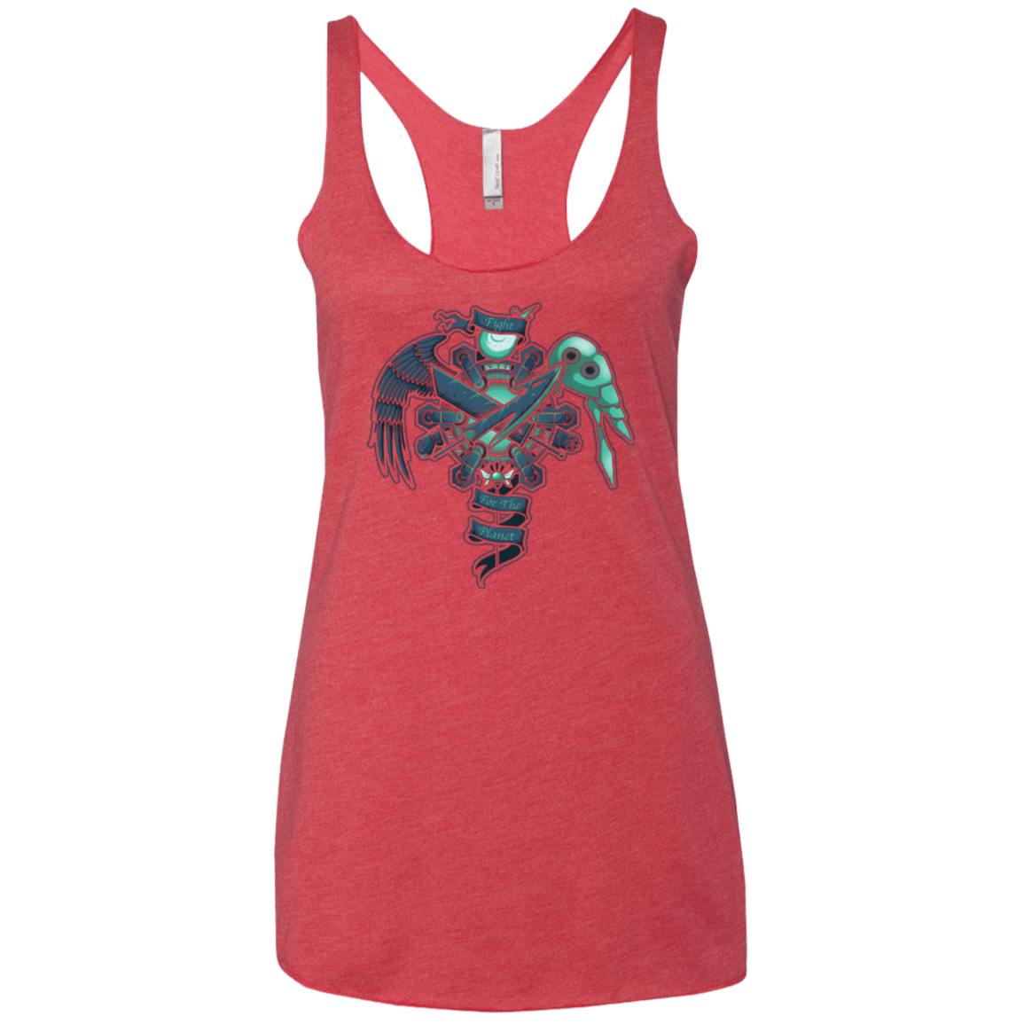 T-Shirts Vintage Red / X-Small FIGHT FOR THE PLANET Women's Triblend Racerback Tank