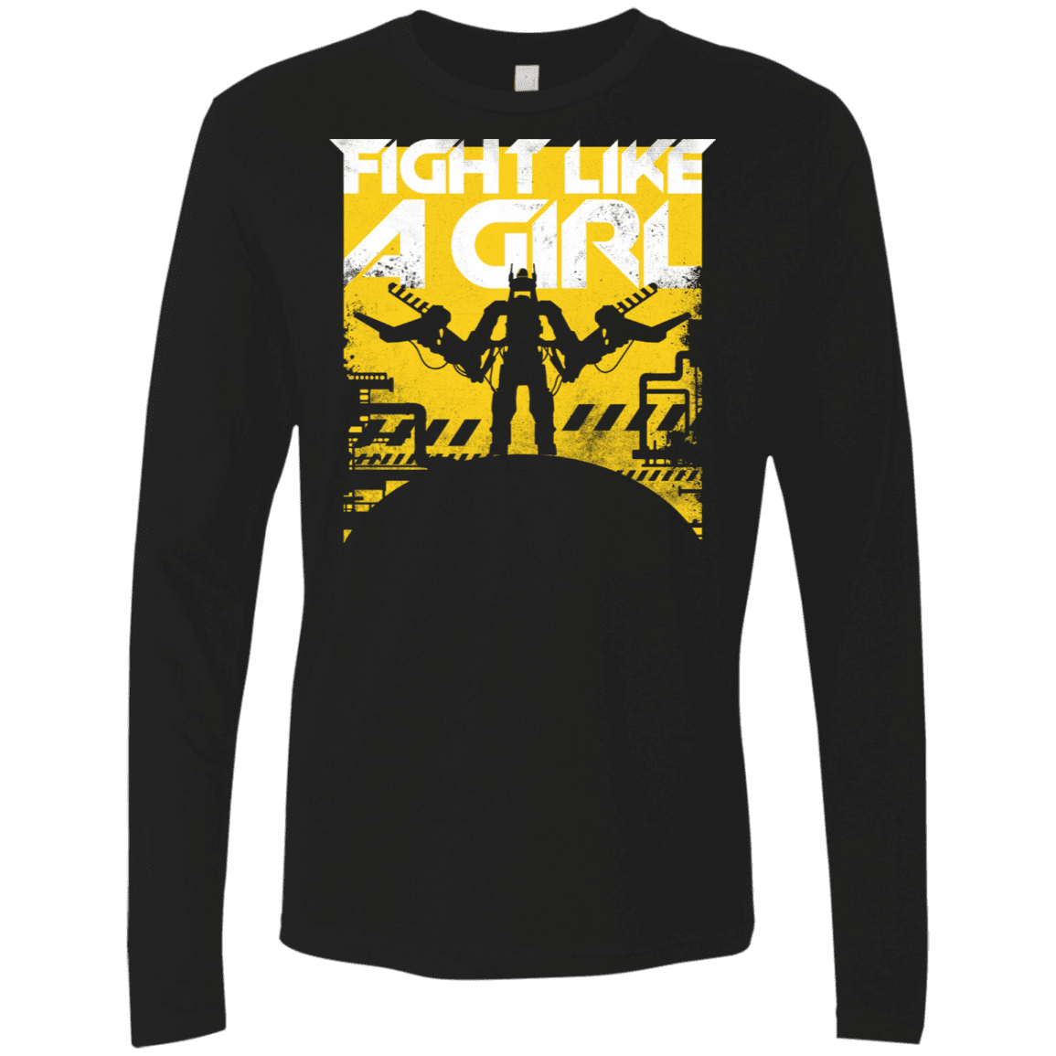 T-Shirts Black / S Fight Like A Girl Men's Premium Long Sleeve