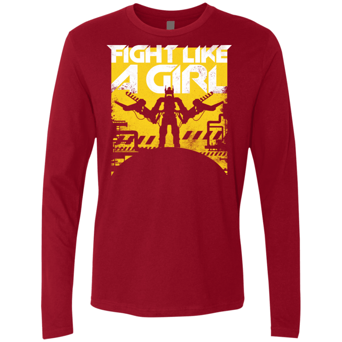 T-Shirts Cardinal / S Fight Like A Girl Men's Premium Long Sleeve