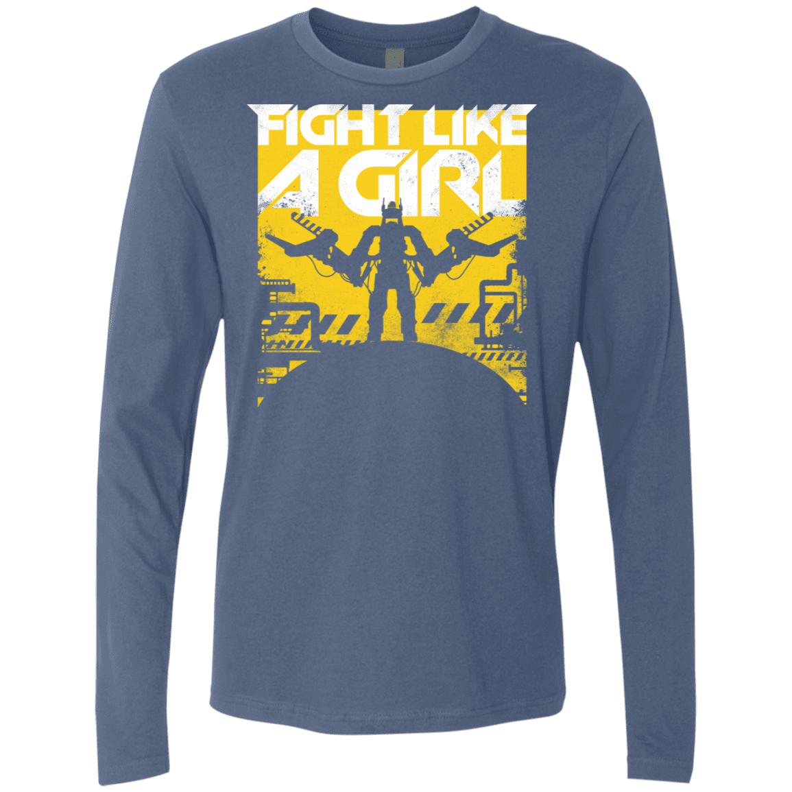 T-Shirts Indigo / S Fight Like A Girl Men's Premium Long Sleeve
