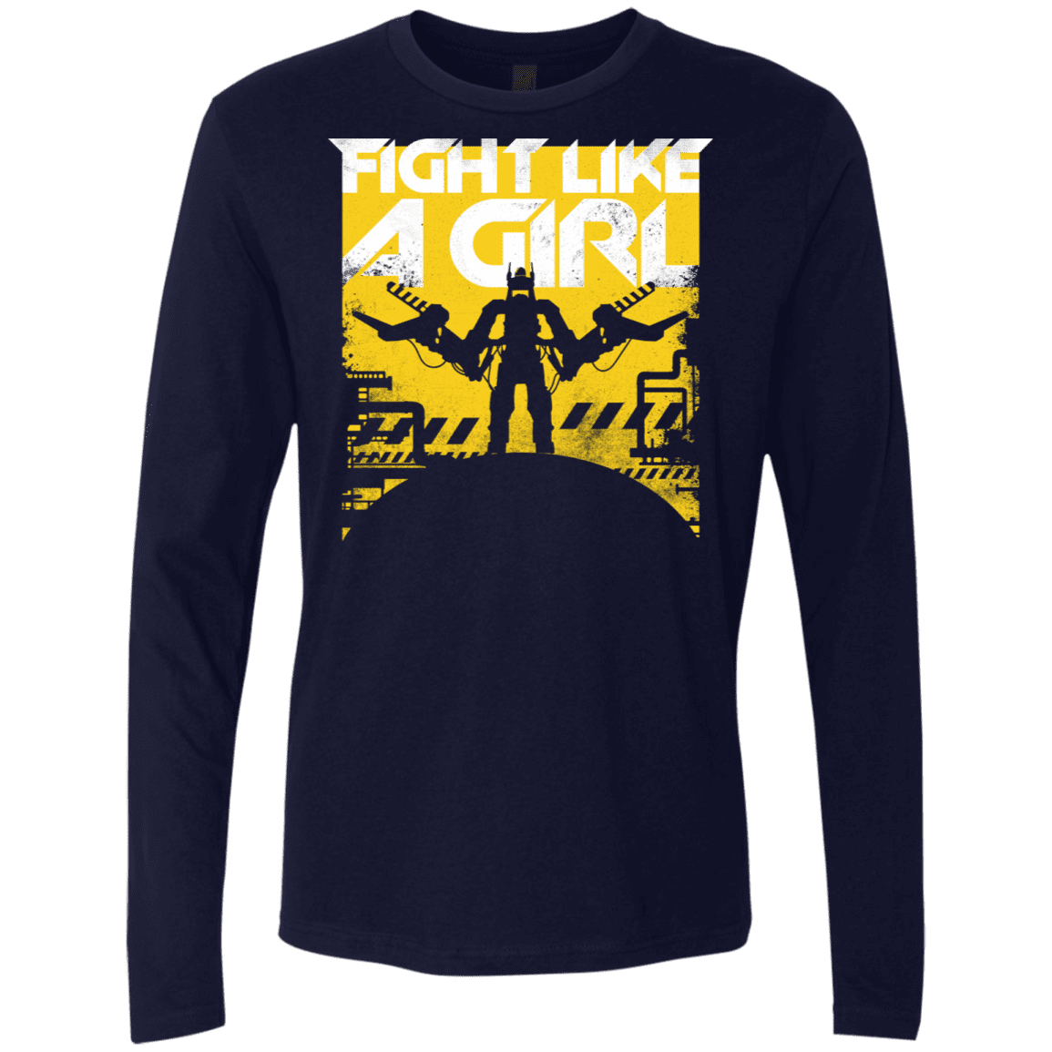 T-Shirts Midnight Navy / S Fight Like A Girl Men's Premium Long Sleeve