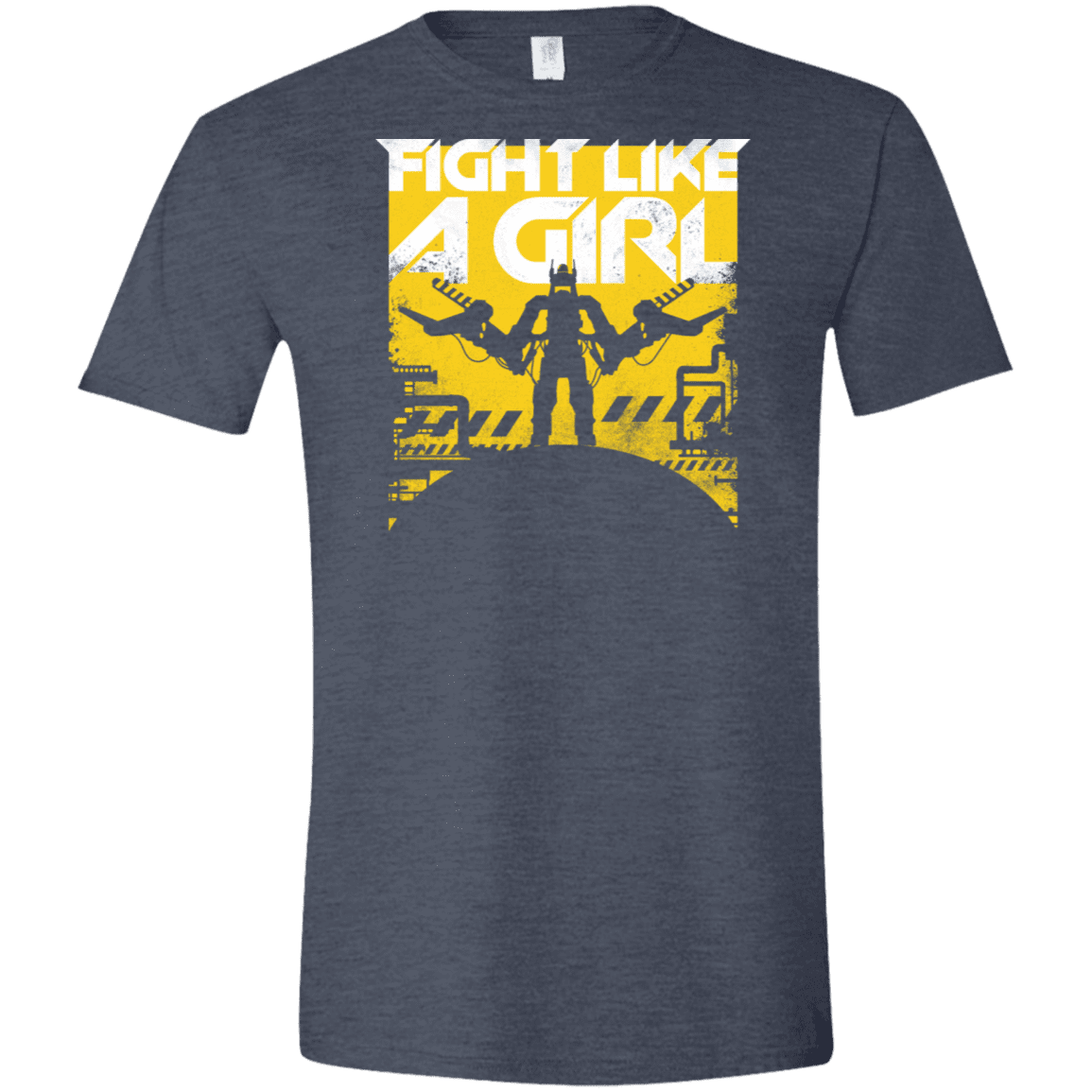 T-Shirts Heather Navy / S Fight Like A Girl Men's Semi-Fitted Softstyle