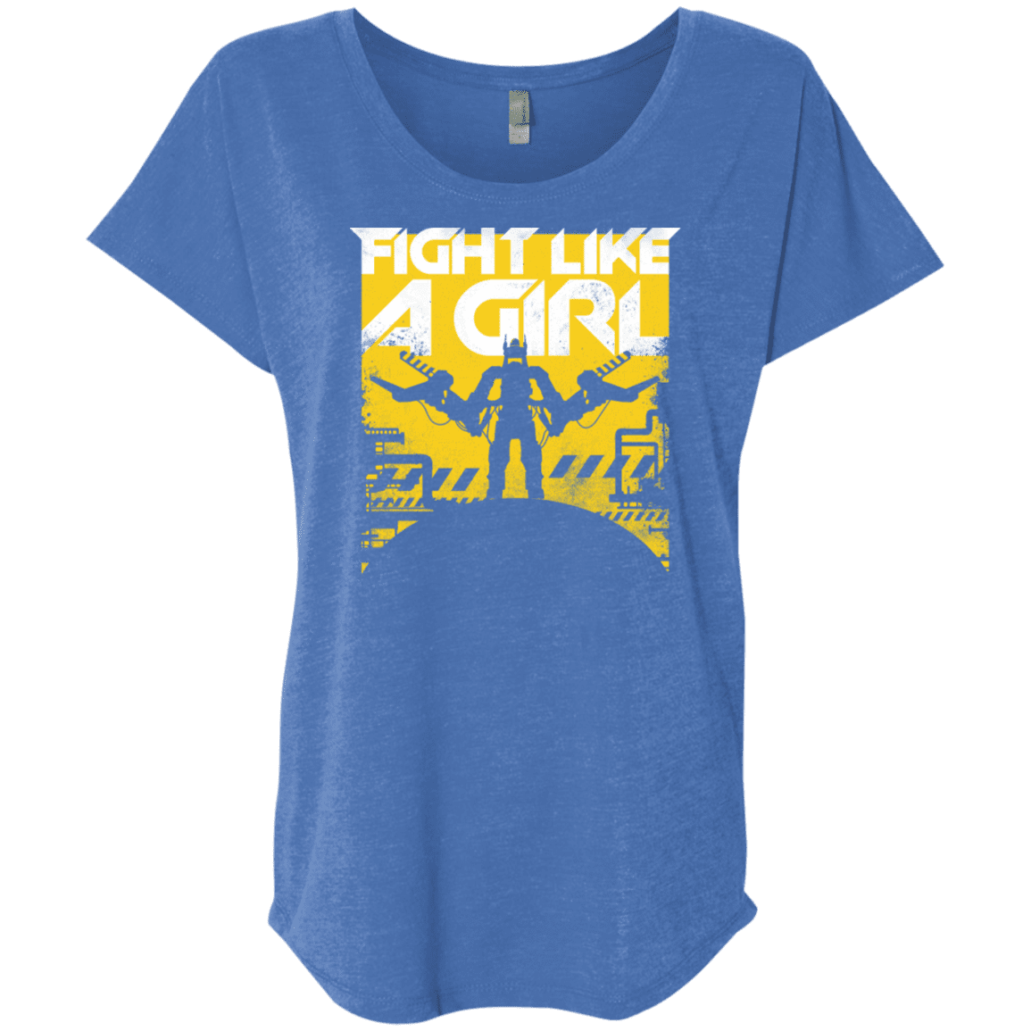 T-Shirts Vintage Royal / X-Small Fight Like A Girl Triblend Dolman Sleeve