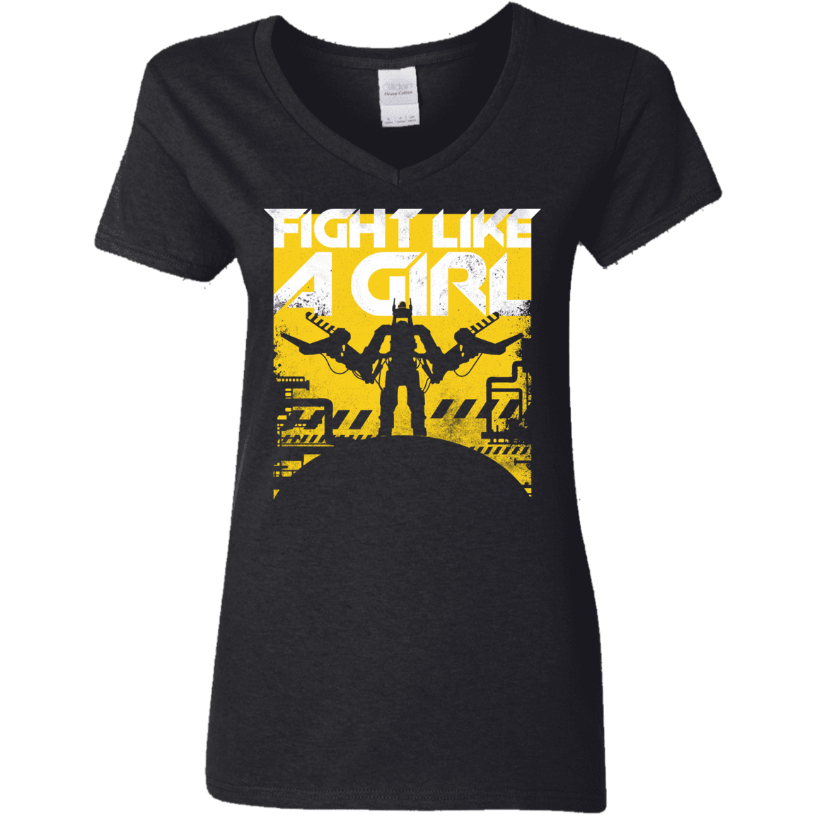 T-Shirts Black / S Fight Like A Girl Women's V-Neck T-Shirt