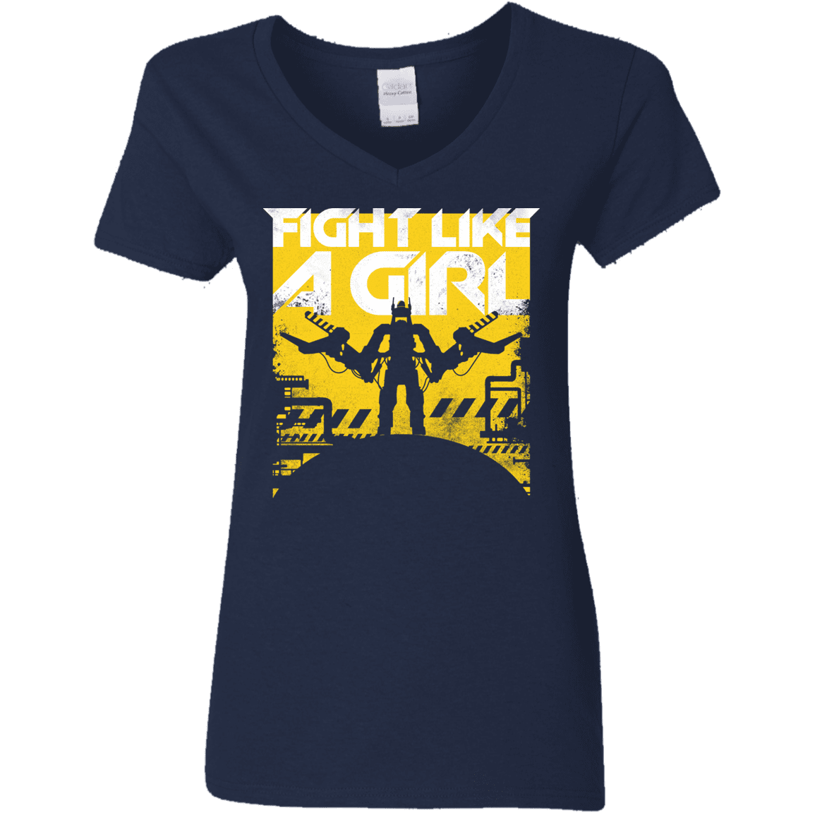 T-Shirts Navy / S Fight Like A Girl Women's V-Neck T-Shirt