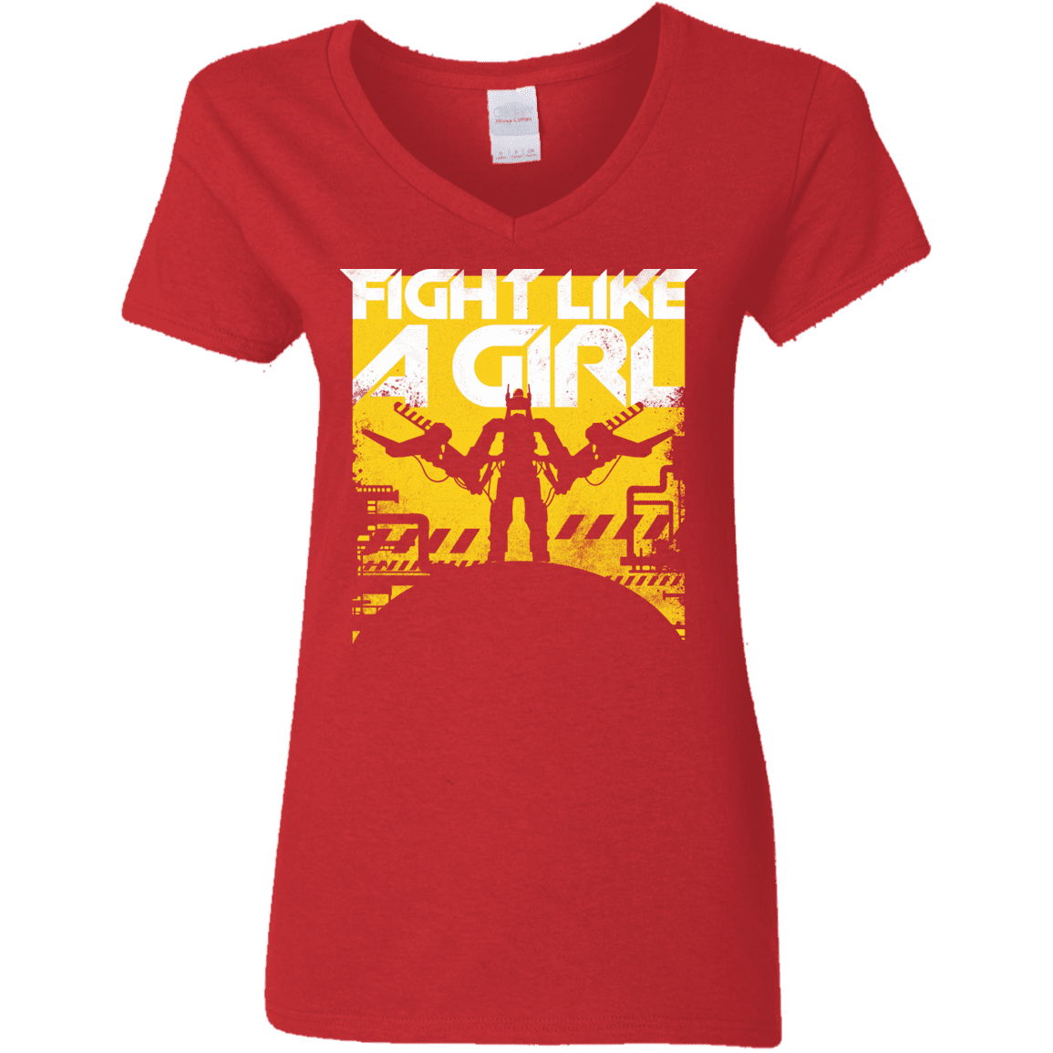 T-Shirts Red / S Fight Like A Girl Women's V-Neck T-Shirt
